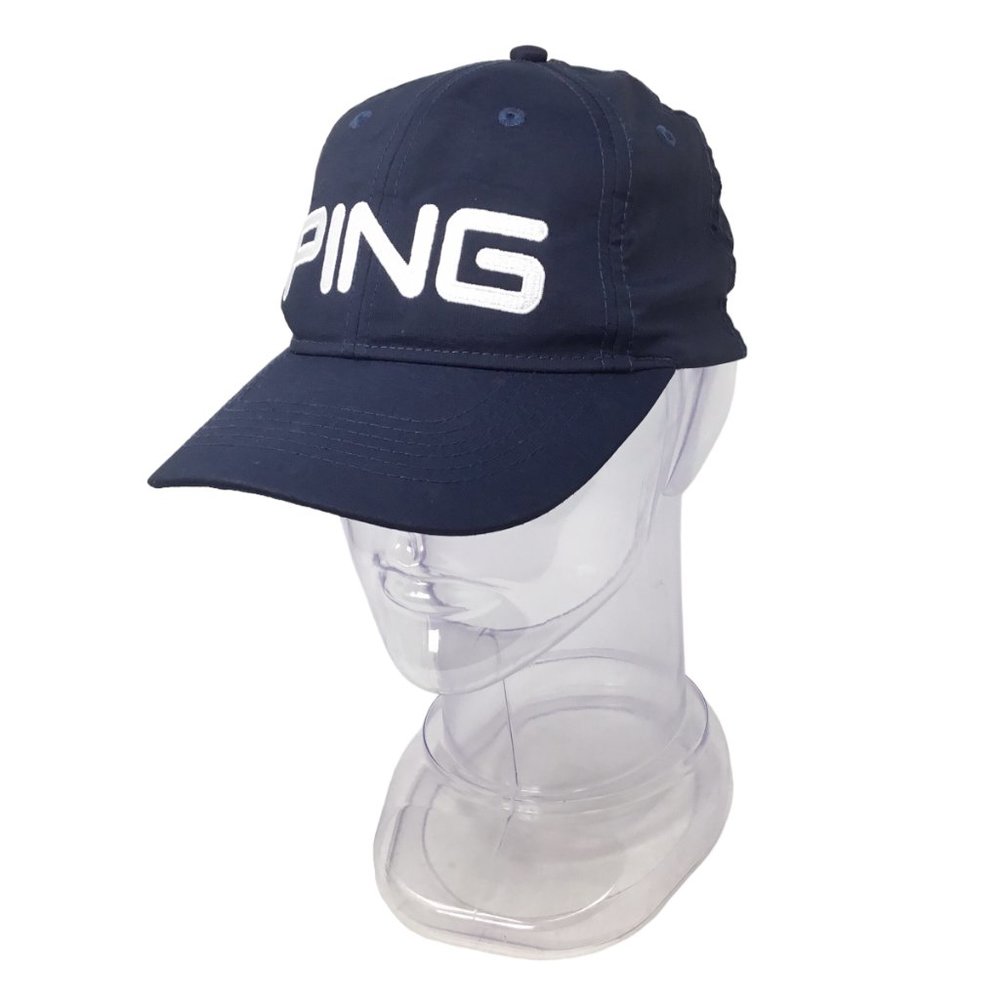 PING Sensorcool Golf Navy Blue Adjustable Strap Back Men's Hat Cap Embroidered - Picture 1 of 8